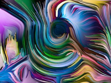 Sıvı renkli serisi. Yaratıcılık, sanat ve tasarım konusunda çok renkli boya çizgiler bileşimi