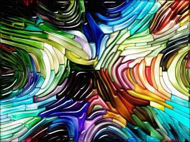 Sıvı renkli serisi. Yaratıcılık, sanat ve tasarım konusunda bir metafor olarak renkli cam desen tasarım oluşur