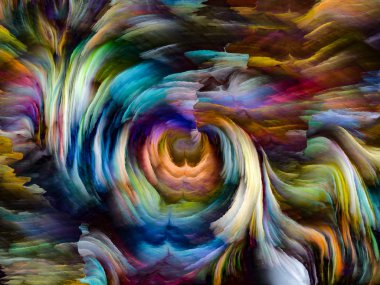 Sıvı renkli serisi. Çok renkli boya çizgileri yaratıcı düzenleme, yaratıcılık, sanat ve tasarım konuda kavramı mecaz olarak