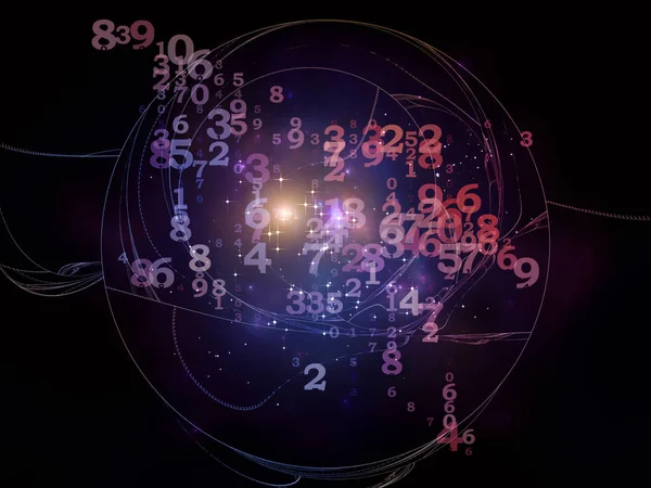 Matemáticas Realidad Arreglo Números Luces Patrones Fractales Sobre Tema Las —  Fotos de Stock