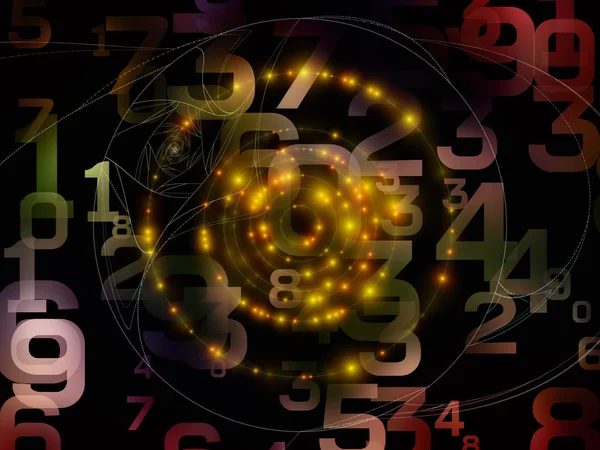 Math Reality Series Composition Numbers Lights Fractal Patterns Subject Mathematics — Stock Photo, Image