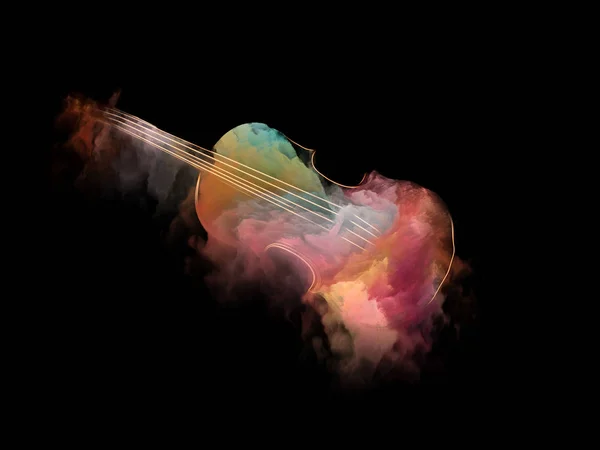 Série Sonho Musical Composição Violino Pintura Colorida Abstrata Sobre Tema — Fotografia de Stock