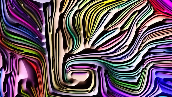 Серия Curves Nature Абстрактный Фон Рендеринга Многоцветного Рельефа Бас Рельефа — стоковое фото