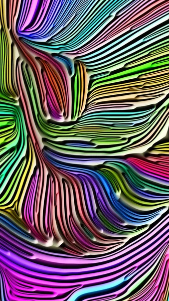 Curves Nature Series Background Design Rendering Multicolored Embossed Bas Relief — Stock Photo, Image