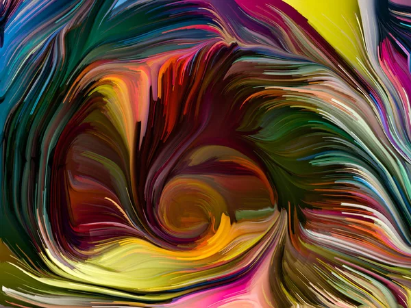 Серия Liquid Color Организация Разноцветных Полос Краски Тему Творчества Искусства — стоковое фото