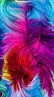 Hareket içinde renk serisi. Görsel kompozisyon için sıvı boya deseninin hoş tasarım, yaratıcılık ve hayal gücü ekranlar ve mobil cihazlar için duvar kağıdı olarak kullanmak için çalışır