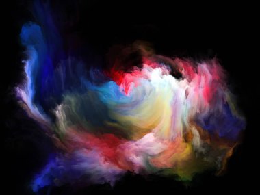 Akışı serisi renk. Tasarım, müzik, yaratıcılık, hayal gücü, sanat ve tasarım konusunda bir metafor olarak dijital boya streams oluşur