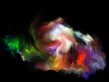 Akışı serisi renk. Müzik, yaratıcılık, hayal gücü, sanat ve tasarım konusunda dijital boya streams etkileşimi