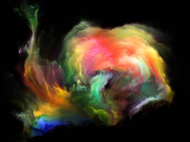 Akışı serisi renk. Müzik, yaratıcılık, hayal gücü, sanat ve tasarım konusunda dijital boya streams etkileşimi