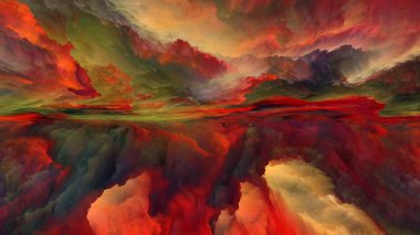 Rüya arazi serisi. Tasarım projeleri için fon olarak hizmet etmek için dijital renkleri yapılan evren, Doğa, manzara resim, yaratıcılık ve hayal gücü ile ilgili