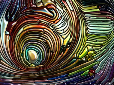 Desen serisi renk. Görsel olarak çekici zemin Leaded cam tasarımını anımsatan Art Nouveau inşaat üstünde doğa, güzellik ve maneviyat için yapılan