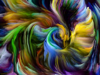 Sıvı renkli serisi. Yaratıcılık, sanat ve tasarım konusunda çok renkli boya çizgiler bileşimi