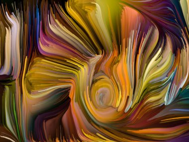 Sıvı renkli serisi. Yaratıcılık, sanat ve tasarım konusunda çok renkli boya çizgileri etkileşimi