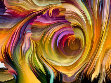 Sıvı Renk serisi. Arkaplan çok renkli boya çizgilerinden oluşur ve yaratıcılık, sanat ve tasarım projelerinde kullanılmaya uygundur