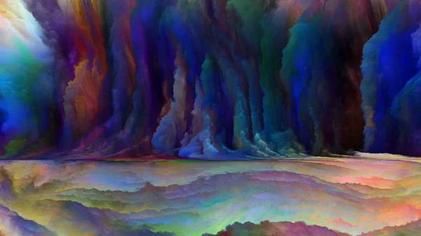 Fuori Questo Mondo Serie Composizione Elementi Paesaggistici Surreali Colori Frattali — Foto Stock
