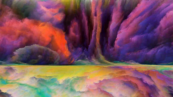 Out World Series Composition Surreal Landscape Elements Fractal Colors Subject — Stock Photo, Image