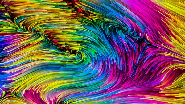 Color Motion Series Arrangement Flowing Paint Pattern Subject Design Creativity — Stock Photo, Image