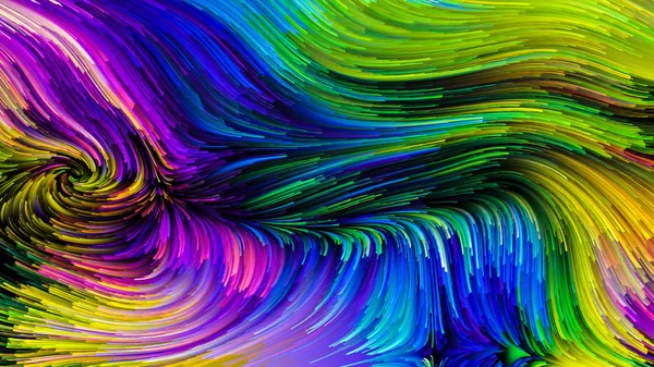 Farbe Bewegung Künstlerische Abstraktion Bestehend Aus Fließenden Farbmustern Zum Thema — Stockfoto