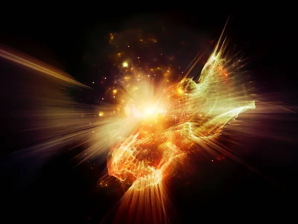 Γεωμετρία Ενέργειας Σειράς Χρυσή Έκρηξη Των Φράκταλ Δομές Και Φώτα — Φωτογραφία Αρχείου