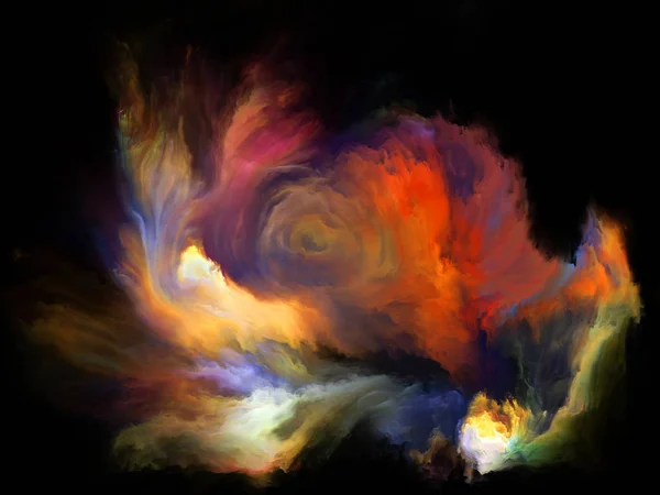 Série Color Flow Abstraction Artistique Composée Flux Peinture Numérique Sur — Photo