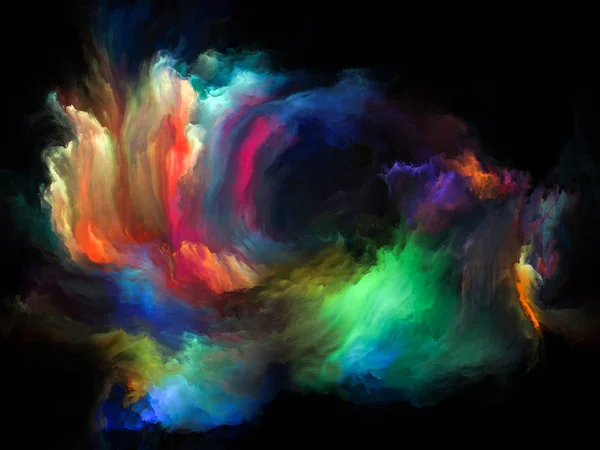 Color Flow Series Interplay Streams Digital Paint Subject Music Creativity — Stock Photo, Image