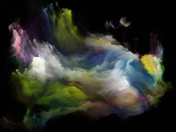 Serie Color Flow Disposizione Flussi Vernice Digitale Sul Tema Della — Foto Stock