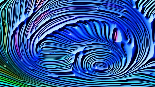 Криві Серії Природи Композиція Рендеринга Різнокольорового Рельєфного Візерунка Тему Геометрії — стокове фото