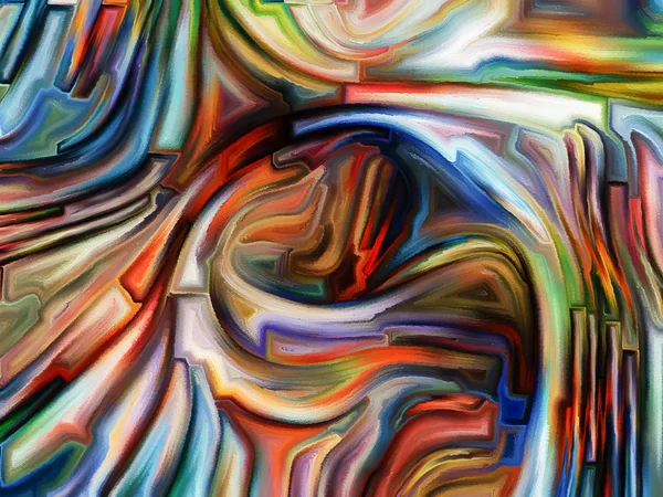 Renk Dizilerinin Desenleri Hayal Gücü Yaratıcılık Sanat Konularında Boyanmış Cam — Stok fotoğraf