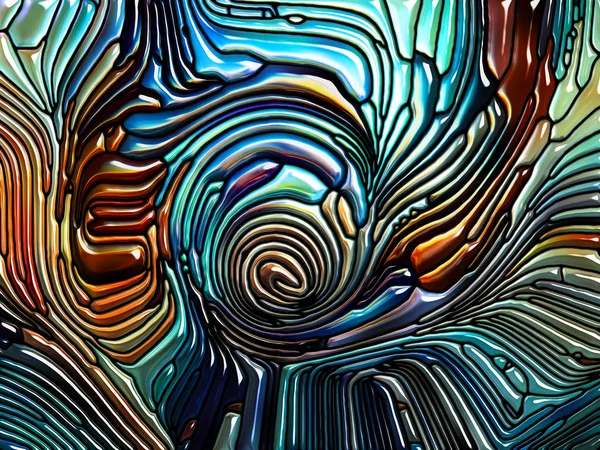 カラー パターン シリーズ 精神性の主題の設計を補完するためにアール ヌーボーを思わせる鉛ガラス デザインの背景 — ストック写真