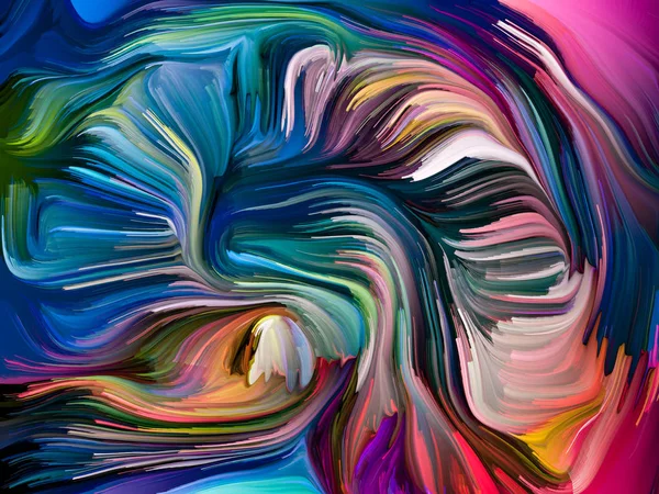 Tekuté Barvy Série Uspořádání Vícebarevné Malování Pruhy Téma Tvořivosti Umění — Stock fotografie