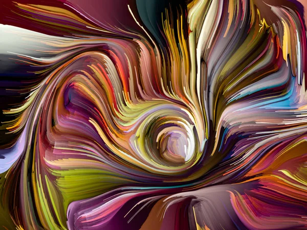 Tekuté Barvy Série Složení Vícebarevné Malování Pruhy Téma Tvořivosti Umění — Stock fotografie