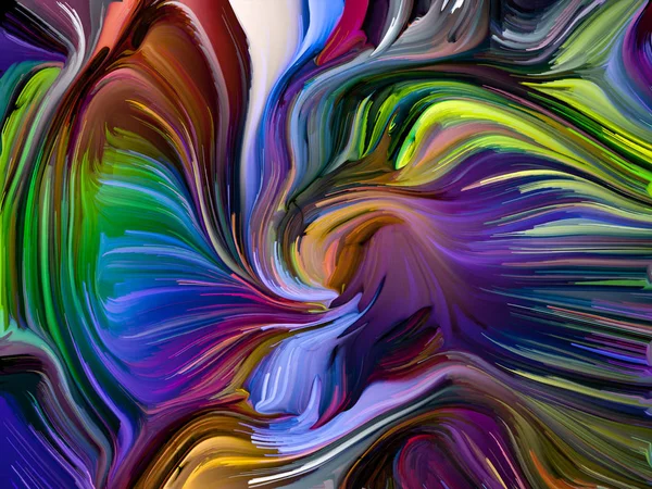 Serie Color Líquido Diseño Abstracto Hecho Rayas Pintura Multicolor Sobre —  Fotos de Stock