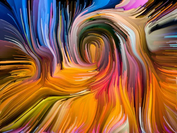 Serie Color Líquido Composición Rayas Pintura Multicolor Sobre Tema Creatividad — Foto de Stock