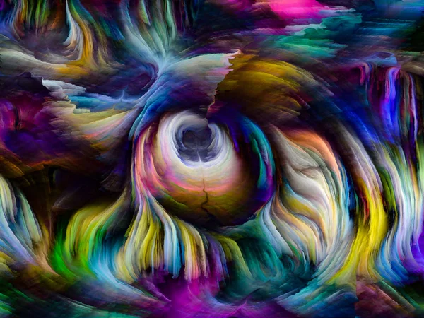 Série Liquid Color Composition Stries Peinture Multicolores Avec Rapport Métaphorique — Photo