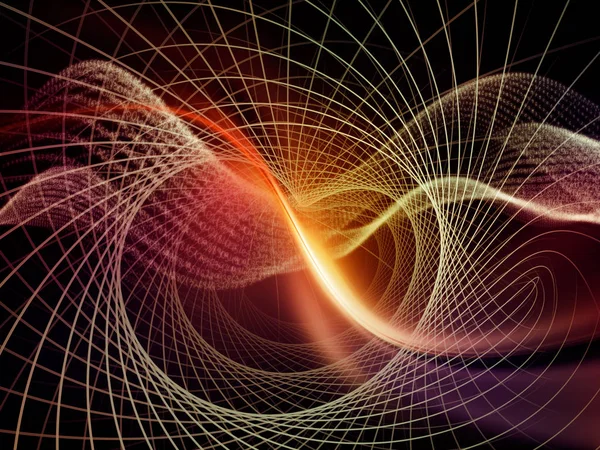 Teknoloji alanı serisi. Dalgalar, Izgaralar ve ışıklar teknoloji, bilim ve bilgisayar bilgi dünyasını konu kompozisyon