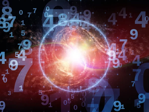 Μαθηματικά Σύμπαν Της Σειράς Αφηρημένη Ρύθμιση Ψηφίων Και Στοιχεία Του — Φωτογραφία Αρχείου