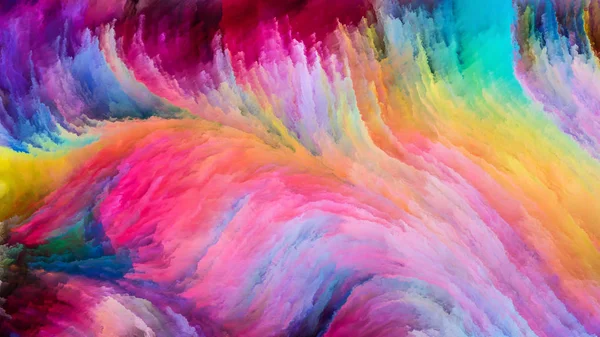 Колір Серії Русі Абстрактний Дизайн Зроблений Візерунка Flowing Paint Тему — стокове фото