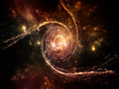 Yıldız ve Fraktal türlü konuyla ilgili bilim, matematik, eğitim ve uzay arka plan.