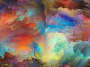 Soyut renk serisi. Renkli boya kullanmak için tuval üzerine hareket projeleri sanat, yaratıcılık ve hayal gücü ile sanatsal arka plan yaptı