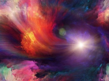 Soyut renk serisi. Hareket üzerine yağlıboya sanat, yaratıcılık ve hayal gücü için renkli boya grafik bileşimi