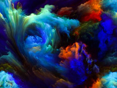 Akışı serisi renk. Dijital boya müzik, yaratıcılık, hayal gücü, sanat ve tasarım projeleri için uygun akışların aranjman