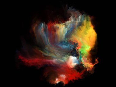 Akışı serisi renk. Arka plan müzik, yaratıcılık, hayal gücü, sanat ve tasarım projelerde kullanılmak üzere dijital boya streams yapılmış