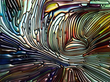 Desen serisi renk. Leaded cam tasarımı anımsatan Art Nouveau doğa, güzellik ve manevi konu için yaratıcı düzenleme