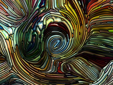 Desen serisi renk. Görsel olarak Leaded cam tasarımı Art Nouveau için anımsatan bileşimi hoş doğa, güzellik ve Maneviyat çalışır