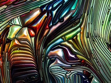 Desen serisi renk. Leaded cam tasarımı Art Nouveau tarzı anımsatan yaratıcı düzenleme güzellik ve Maneviyat, doğanın bu konu üzerine bir kavramı mecaz olarak