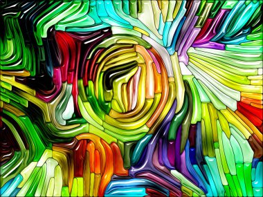 Sıvı renkli serisi. Yaratıcılık, sanat ve tasarım konusunda bir metafor olarak renkli cam desen tasarım oluşur