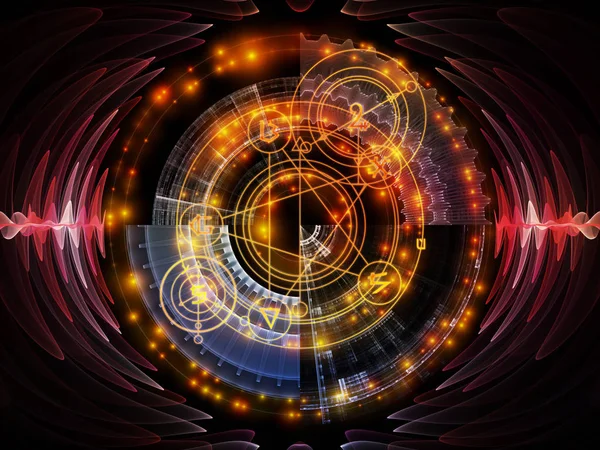 Astral Glow Series Abstract Design Made Sacred Geometry Lines Astrology — Stock Photo, Image
