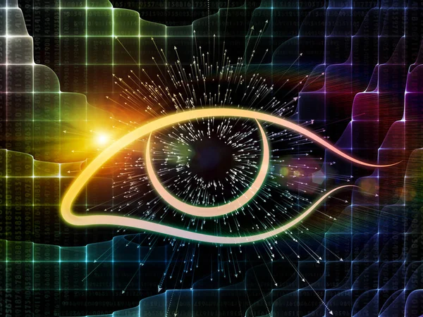 Bilgi Serisi Gözü Göz Simgesini Grafik Bileşimi Için Bilim Eğitim — Stok fotoğraf