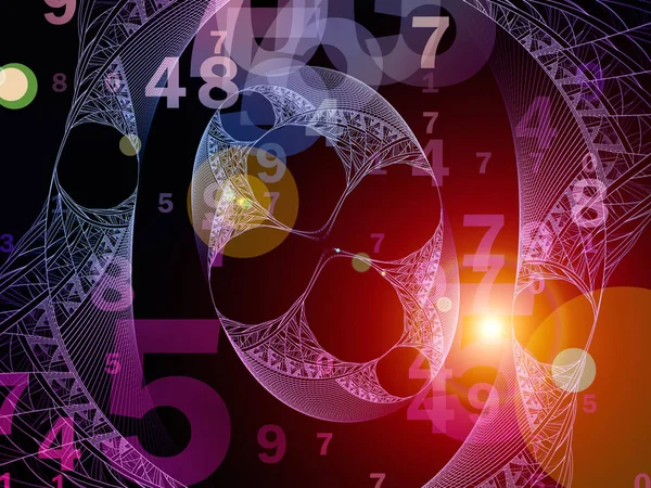 Math Reality Series Composition Numbers Lights Fractal Patterns Subject Mathematics — Stock Photo, Image