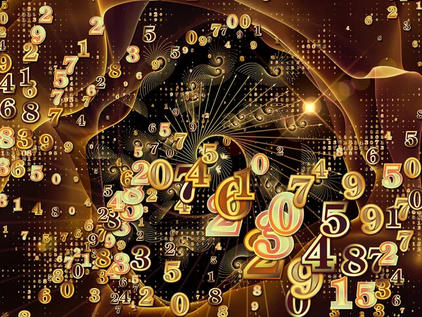 Number World Series Arrangement Digits Fractal Elements Subject Science Education — Stock Photo, Image